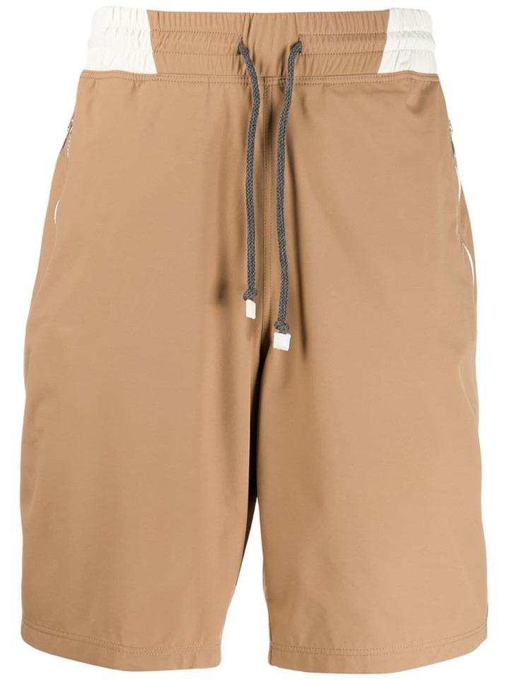 Brunello Cucinelli Drawstring Swim Shorts - Brown