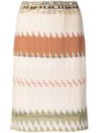 Missoni Knitted Tribal Pattern Skirt - Neutrals