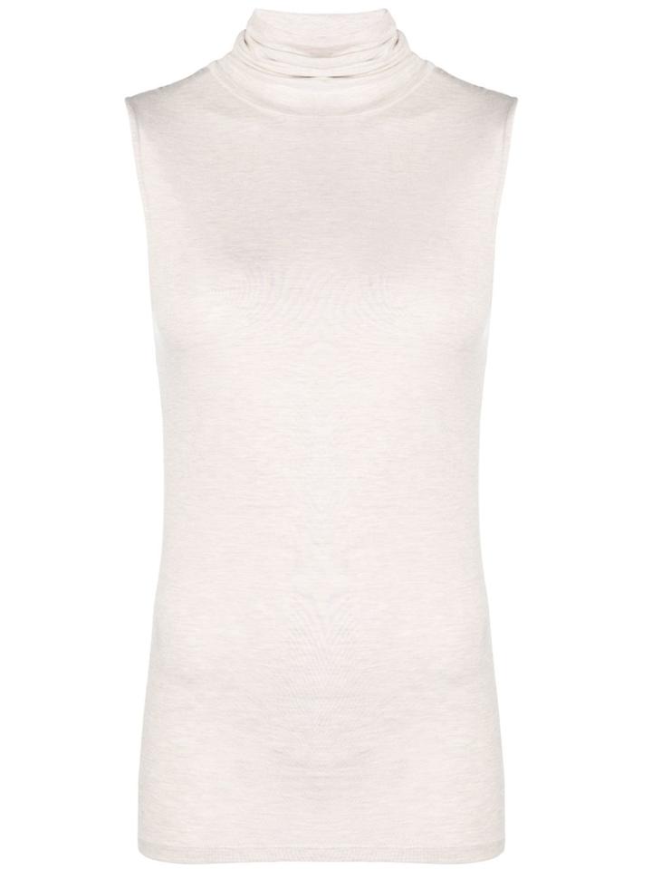 Majestic Filatures Turtleneck Knitted Top - Nude & Neutrals