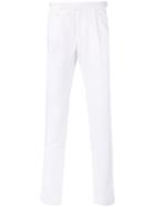 Incotex - Flap Detail Tapered Trousers - Men - Cotton/linen/flax - 48, White, Cotton/linen/flax