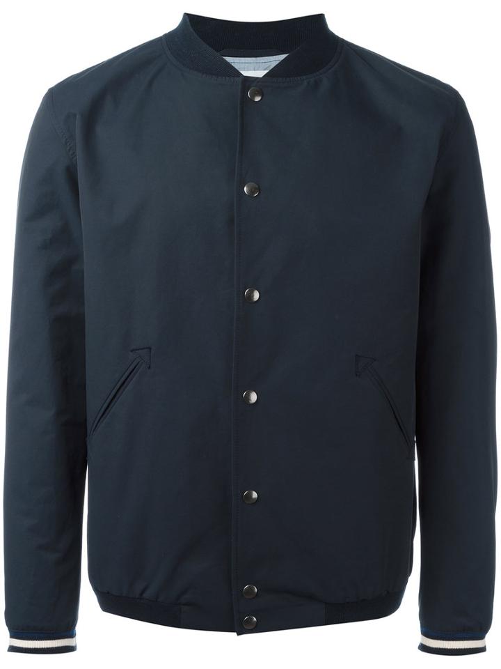 Cuisse De Grenouille - Classic Bomber Jacket - Men - Cotton/nylon - M, Blue, Cotton/nylon