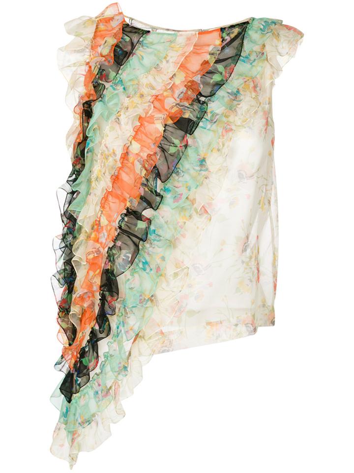 Christopher Kane Ruffle Archive Floral Top - Multicolour