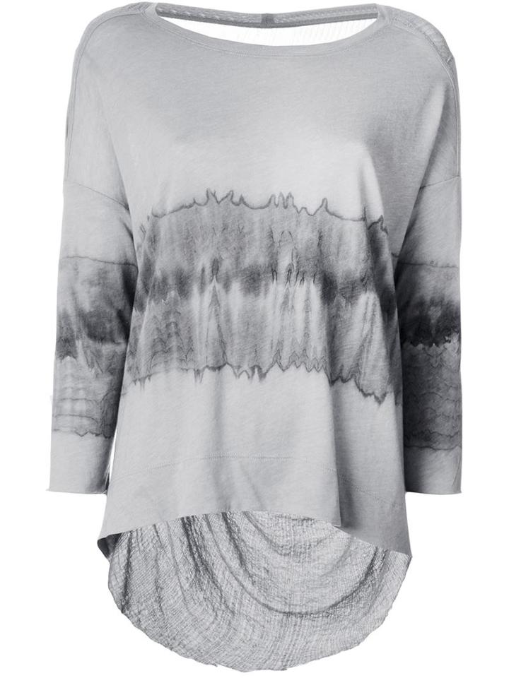 Raquel Allegra Tie-dye Shredded Top