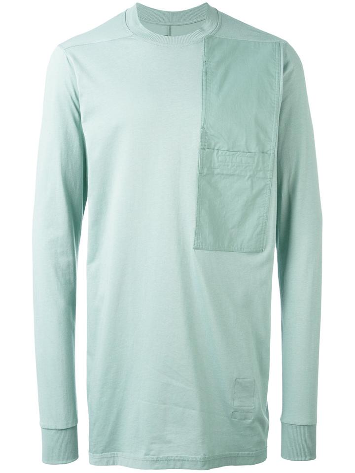 Patched Long Sweatshirt - Men - Cotton - L, Green, Cotton, Rick Owens Drkshdw