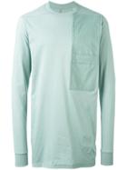 Patched Long Sweatshirt - Men - Cotton - L, Green, Cotton, Rick Owens Drkshdw