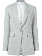 3.1 Phillip Lim Single Button Blazer, Women's, Size: 2, Grey, Linen/flax/cupro/viscose/wool