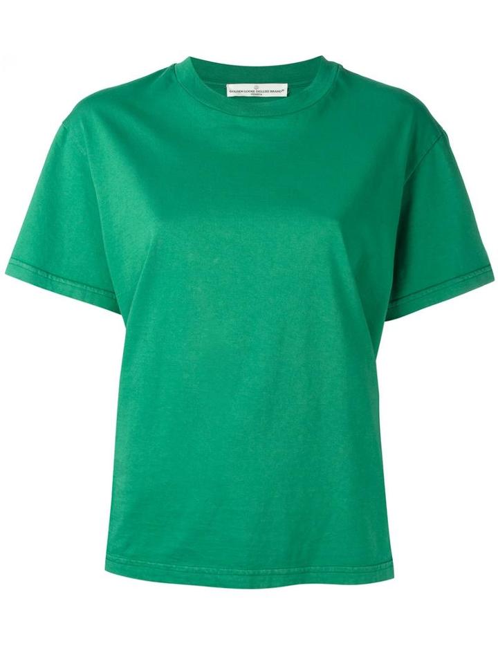 Golden Goose Deluxe Brand Round Neck T-shirt, Women's, Size: Medium, Green, Cotton