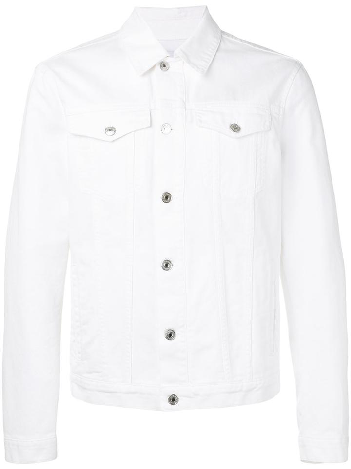 Msgm - Chest Pockets Denim Jacket - Men - Cotton - 46, White, Cotton