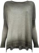 Avant Toi Washed Effect Knitted Top - Green