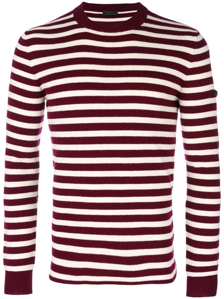Prada Striped Jumper - Red