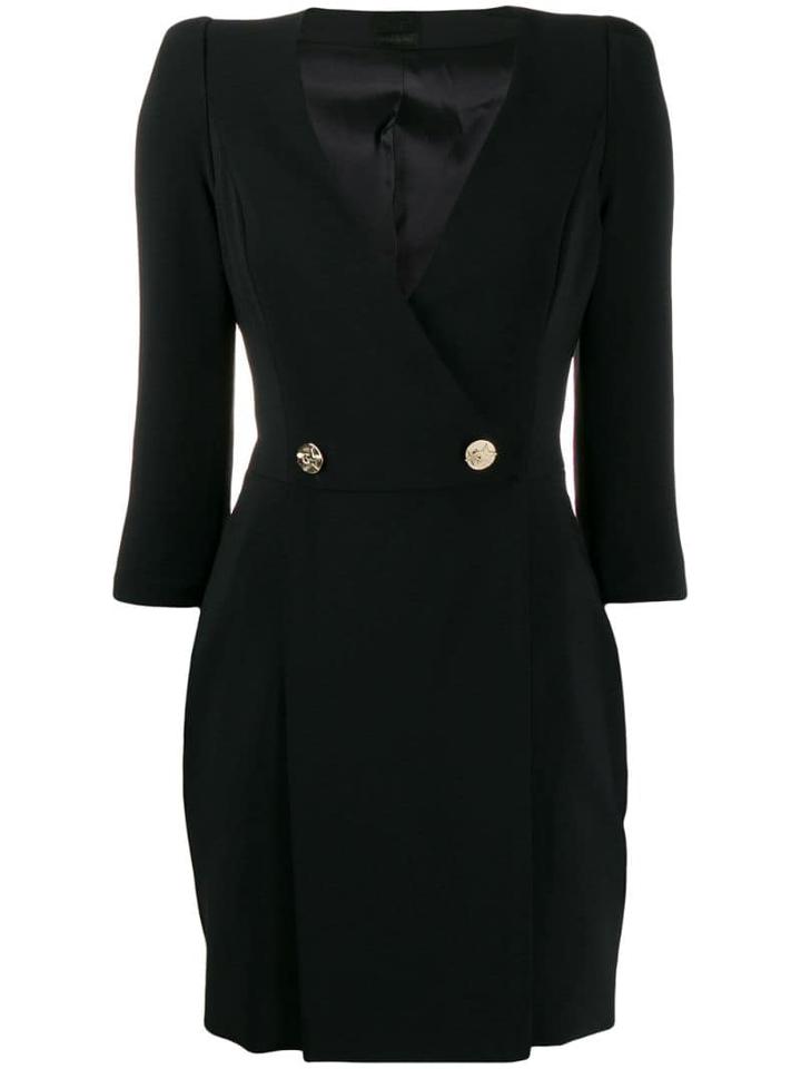 Elisabetta Franchi Deep V-neck Dress - Black