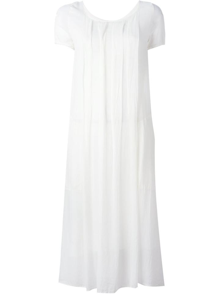 Kristensen Du Nord Chest Pleated Mid-length Dress - White