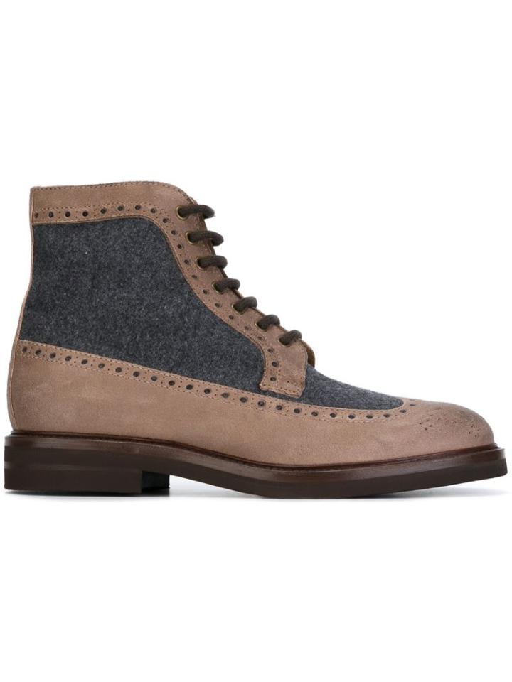 Brunello Cucinelli Wool Panel Boots