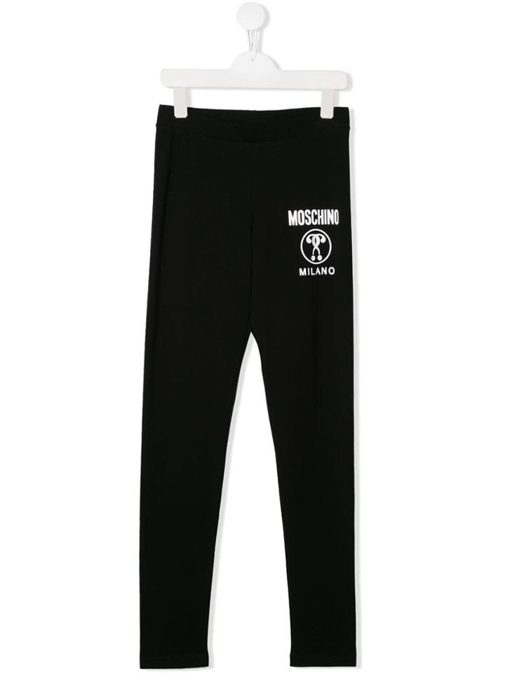 Moschino Kids Teen Logo Leggings - Black