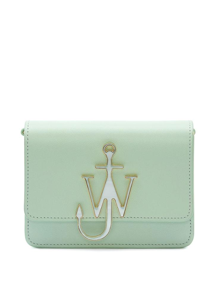 Jw Anderson Enamel Anchor Logo Bag - Green