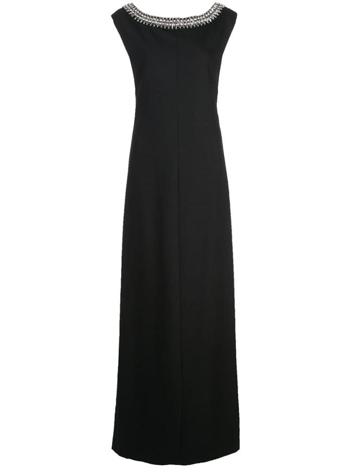 Carolina Herrera Embellished Sleeveless Gown - Black