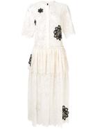 Sara Lanzi Floral Lace Dress - Nude & Neutrals