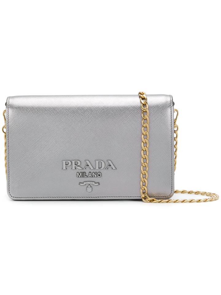 Prada Metallic Crossbody Bag