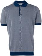 Drumohr Geometric Polo Shirt - Blue