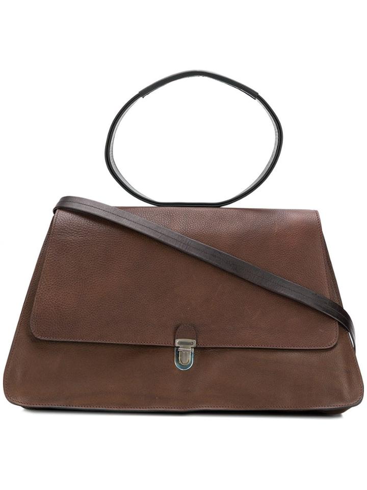 Cherevichkiotvichki Hoop Handle Tote Bag - Brown