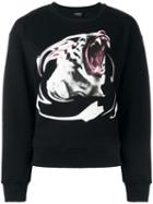 Marcelo Burlon County Of Milan Tiger Print Sweatshirt, Women's, Size: Xs, Black, Cotton
