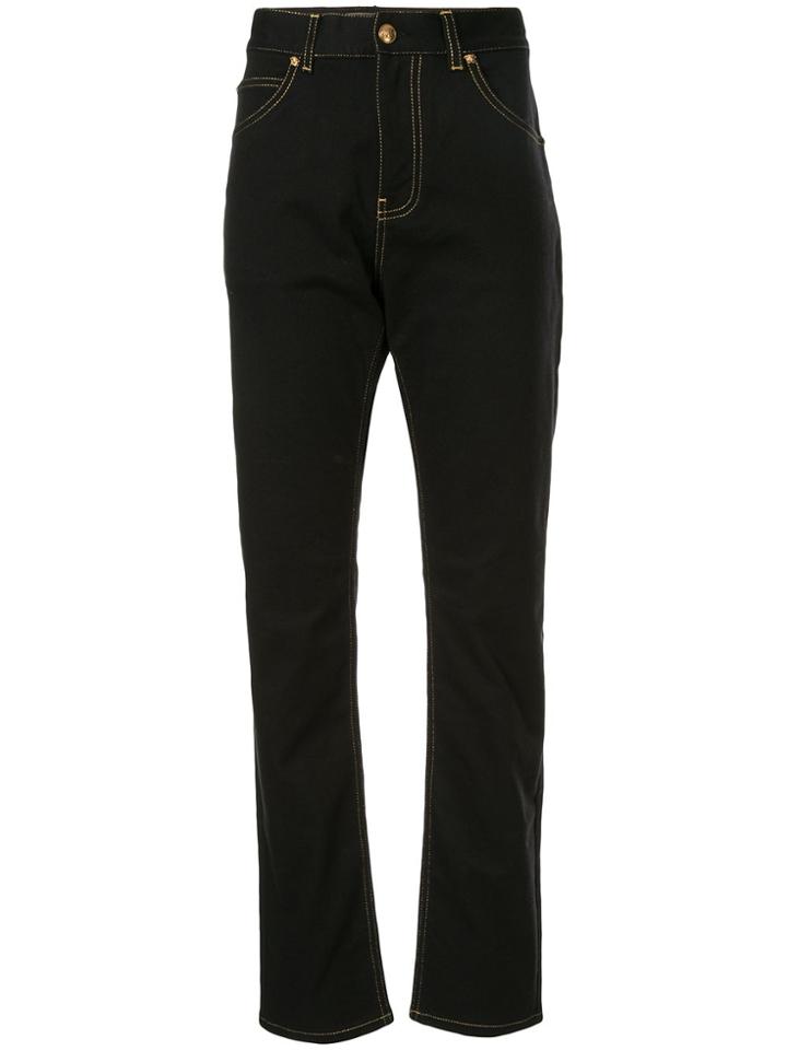 Versace Pre-owned High Rise Straight-fit Jeans - Blue