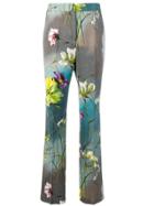 Blumarine Floral Print Trousers - Grey
