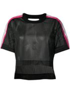No Ka' Oi Side Stripes Mesh Sports Top - Black