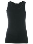 Stefano Mortari Plain Tank Top, Women's, Size: 40, Black, Viscose/spandex/elastane