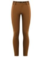 Gloria Coelho Panelled Skinny Trousers, Women's, Size: 38, Brown, Polyamide/spandex/elastane