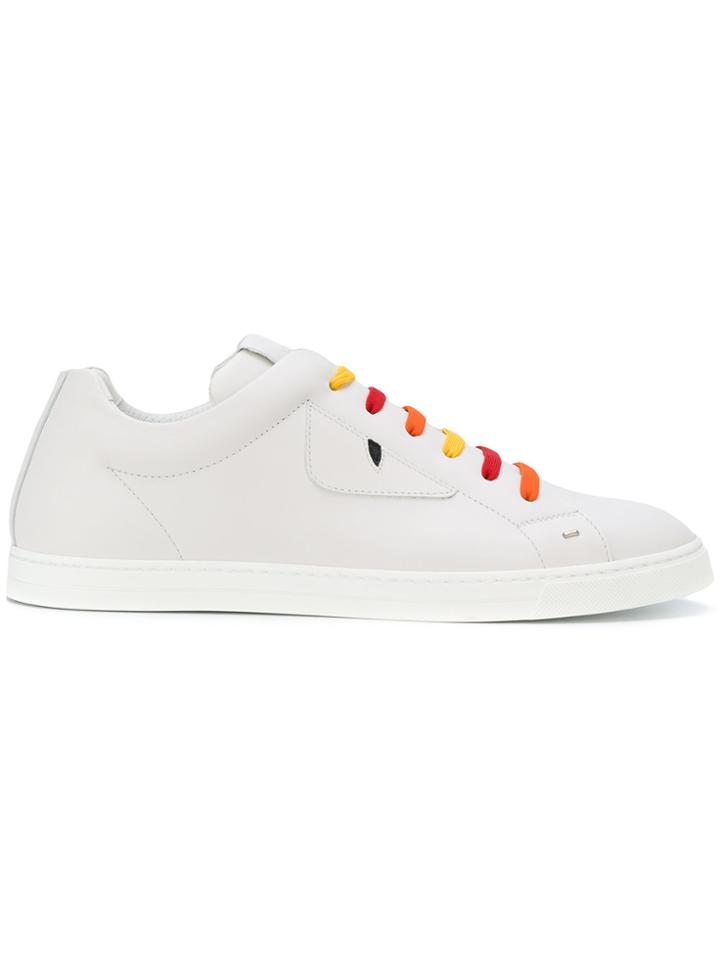Fendi Stud Detail Sneakers - White