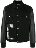 Mcq Alexander Mcqueen Billy Bomber Jacket, Men's, Size: 50, Black, Cotton/calf Leather
