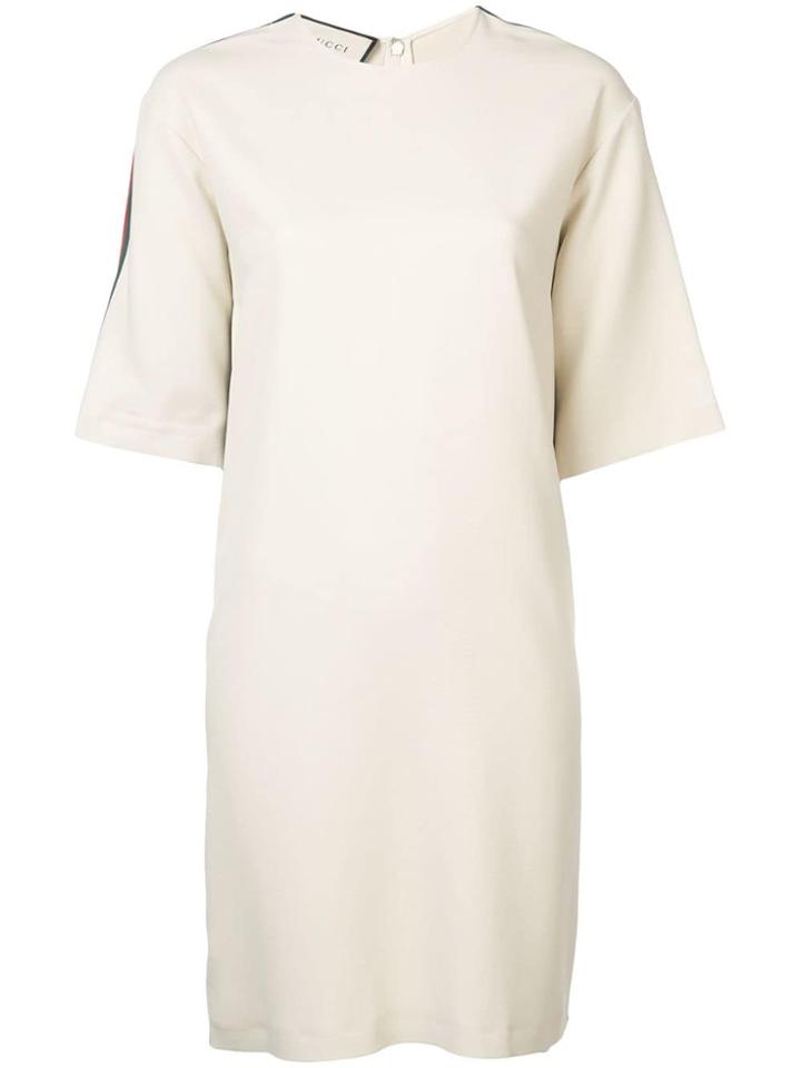 Gucci Tunic Dress With Web - White