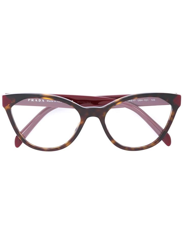 Prada Eyewear Cat-eye Glasses, Pink/purple, Acetate