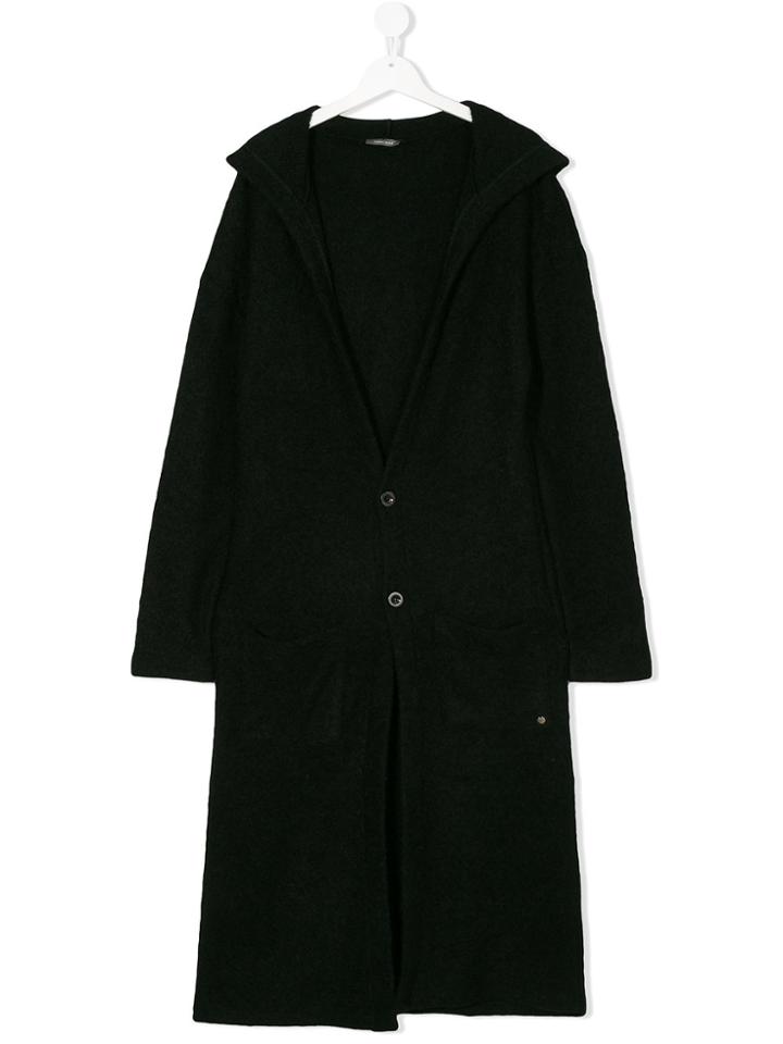 Miss Grant Kids Long Hooded Cardigan - Black