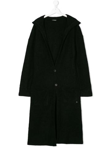 Miss Grant Kids Long Hooded Cardigan - Black