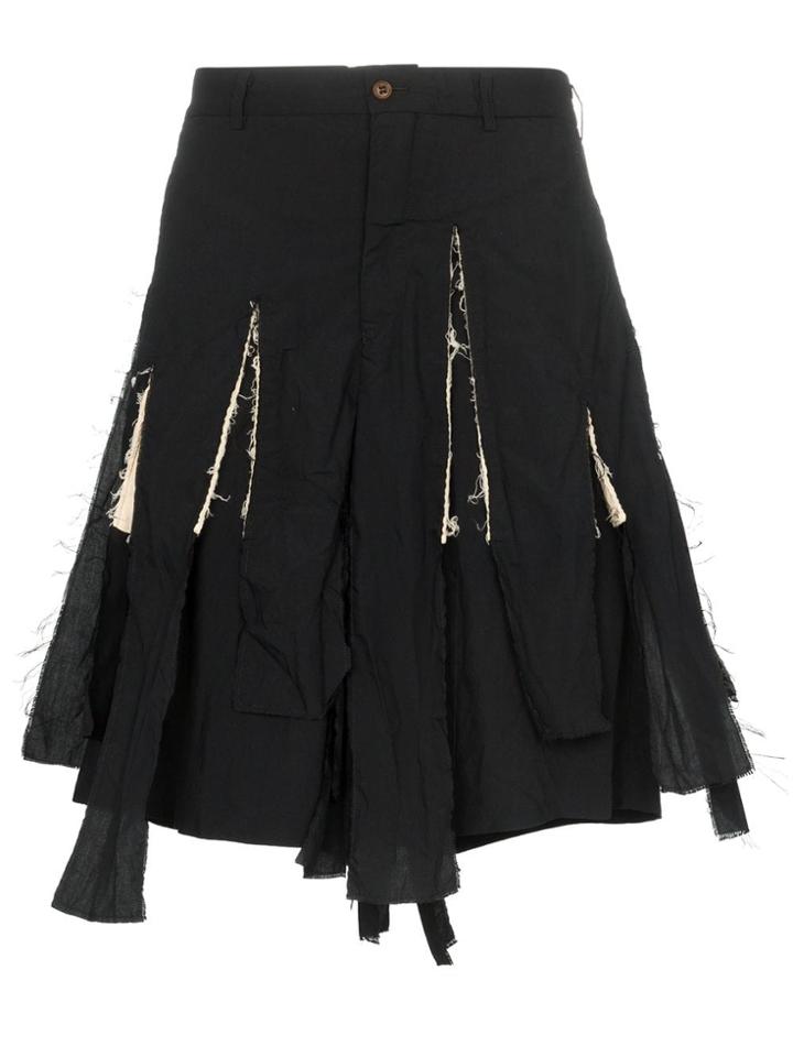 Comme Des Garçons Homme Plus Torn Strips Shorts - Black