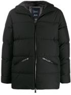 Herno Zip-up Hooded Padded Jacket - Black