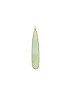 Irene Neuwirth 18kt Yellow Gold Long Mint Chrysoprase Teardrop Pendant