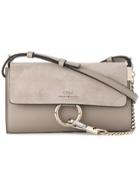 Chloé Grey Suede Faye Wallet Bag