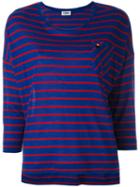 Sonia By Sonia Rykiel - Striped Top - Women - Lyocell/wool - M, Blue, Lyocell/wool