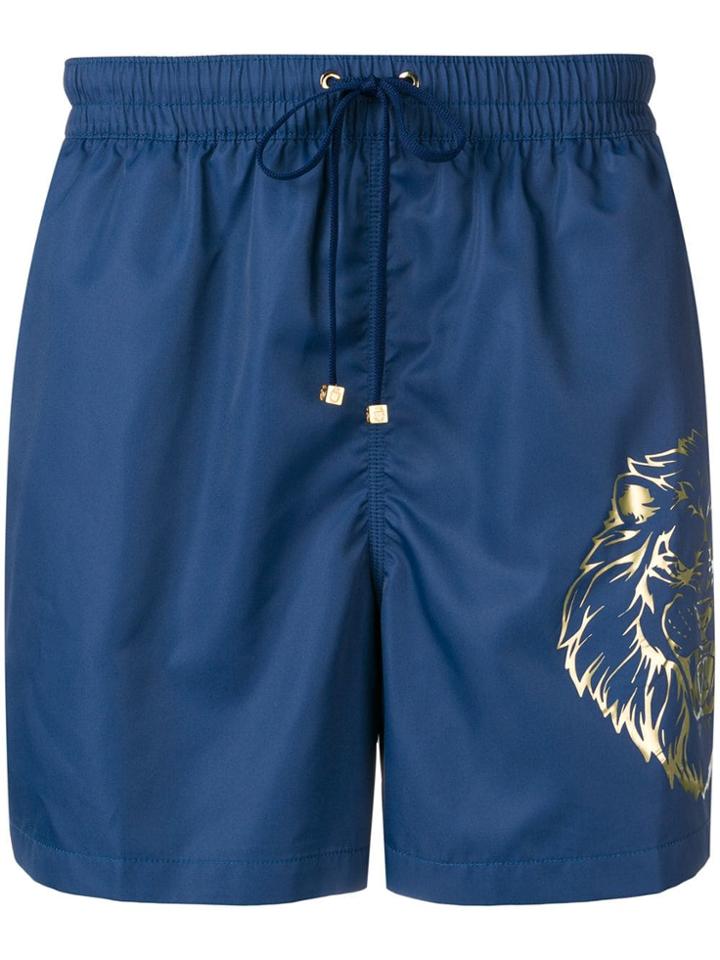 Billionaire Lion Swimming Shorts - Blue