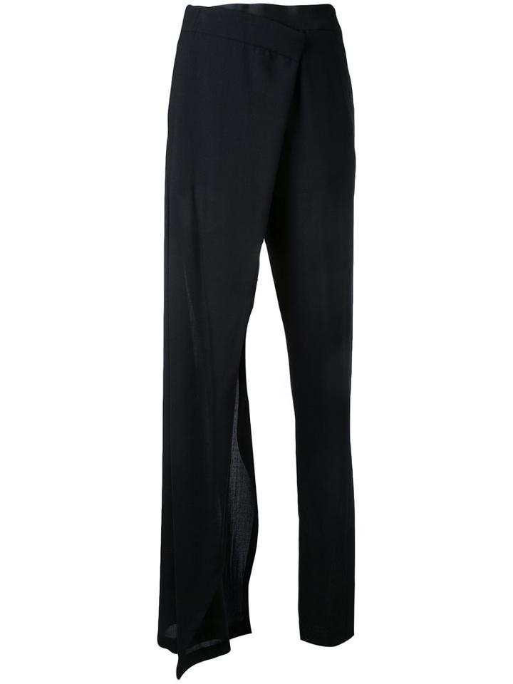 Ann Demeulemeester - Asymmetric Trousers - Women - Virgin Wool - 38, Black, Virgin Wool