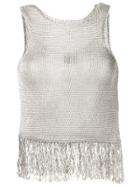 Forte Forte Fringed Knit Tank Top - Neutrals