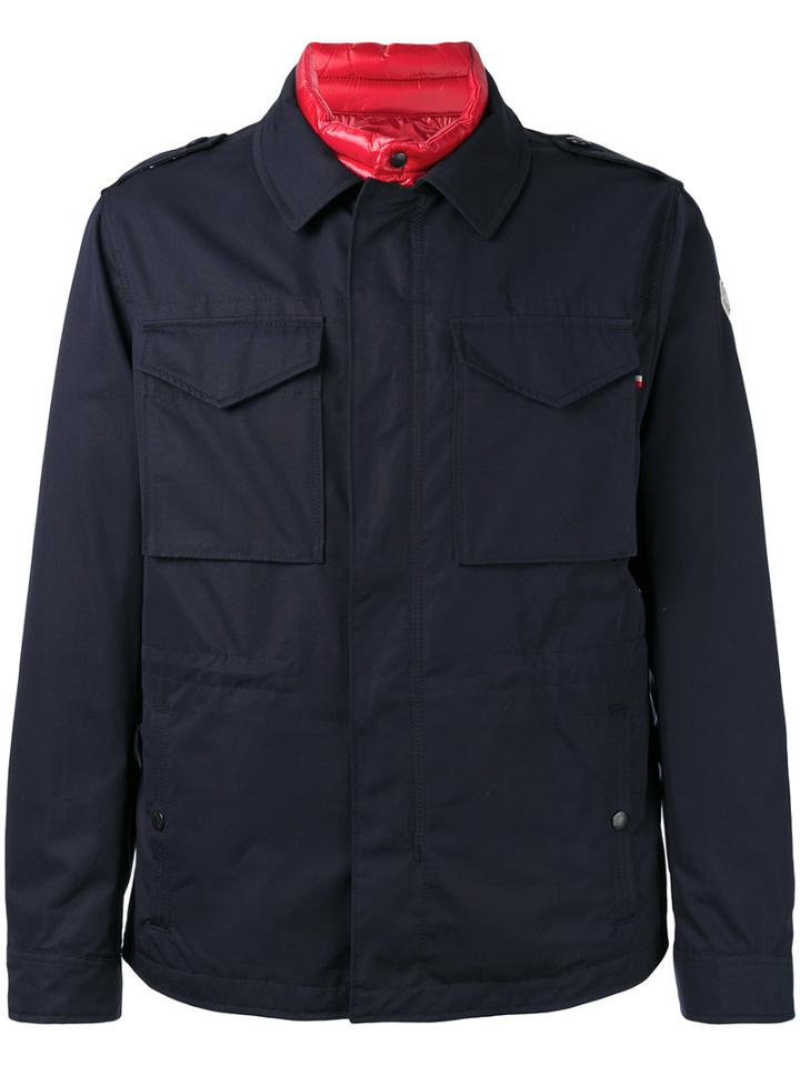 Moncler Lightweight Pocket Jacket, Men's, Size: 3, Blue, Cotton/polyamide/polyester