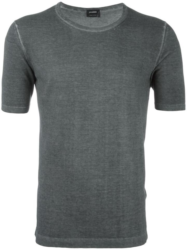Jil Sander Classic T-shirt, Men's, Size: 50, Grey, Cotton