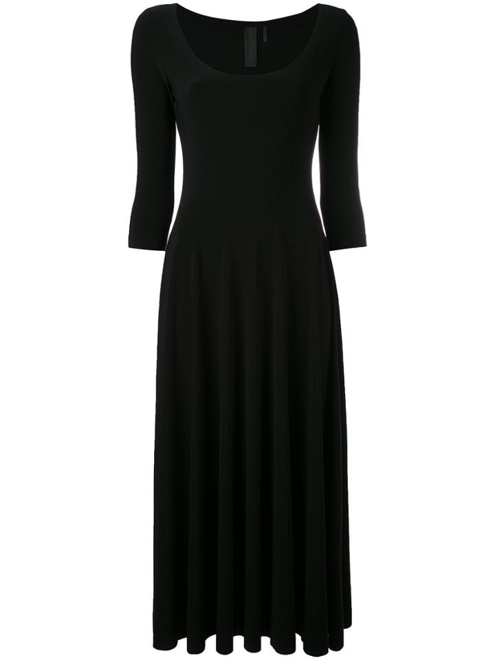 Norma Kamali Scoop Neck Midi Dress - Black