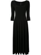 Norma Kamali Scoop Neck Midi Dress - Black