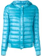 Herno Hooded Puffer Jacket, Women's, Size: 44, Blue, Polyamide/polyester/feather Down
