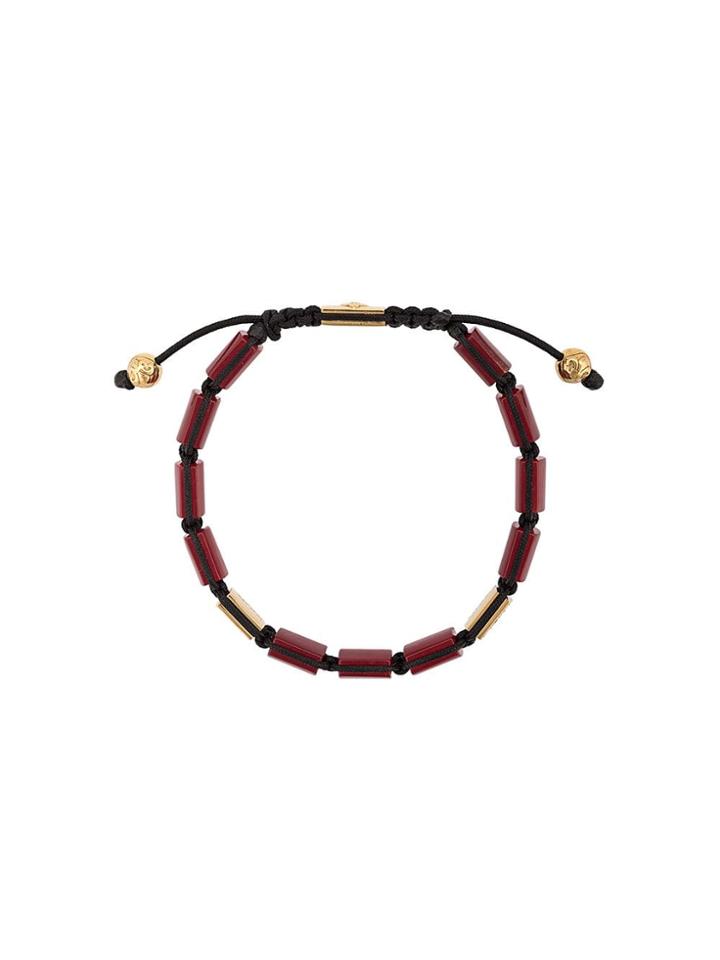 Nialaya Jewelry Cz Flat Bead Bracelet - Red